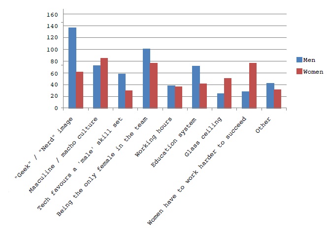 Perception du milieu de l'IT par les femmes