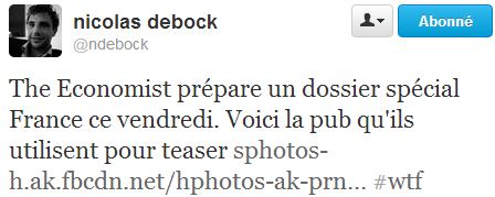 Tweet NDebock - France-TheEconomist - WTF