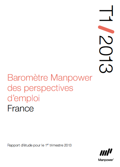 Baromètre Manpower des perspectives d'emploi - T1 2013 Baromètre Manpower des perspectives d'emploi - T1 2013
