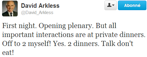 Tweet Arkless - 2 dinners