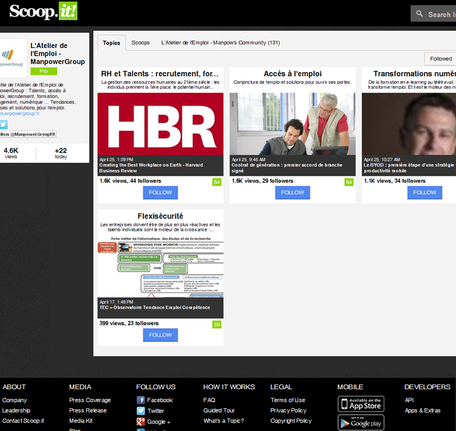 L'Atelier de l'emploi sur ScoopIt