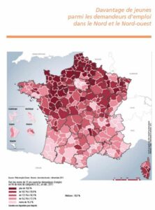 Carte - Chômage des jeunes